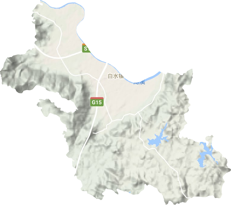 白水鎮地形圖