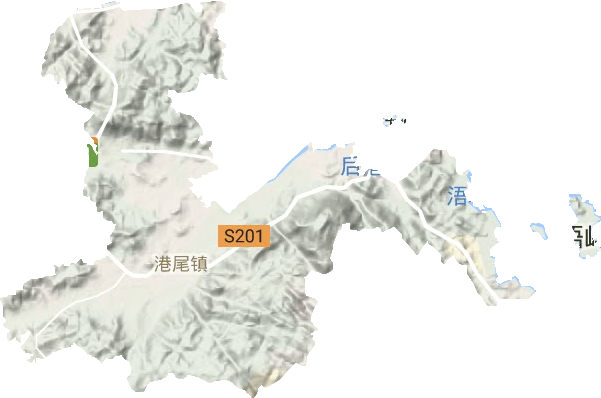 港尾鎮(zhèn)地形圖