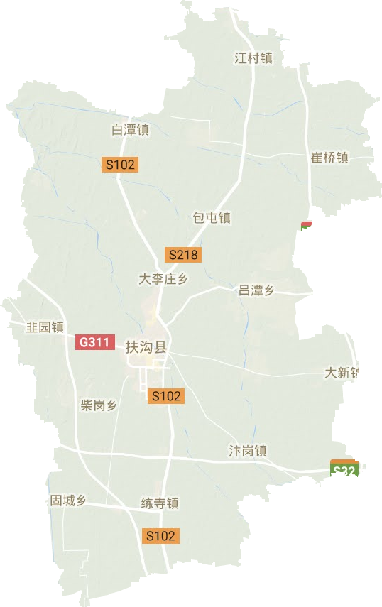 扶溝縣地形圖