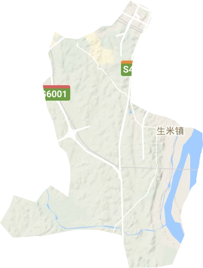 生米鎮（紅谷灘新區）地形圖