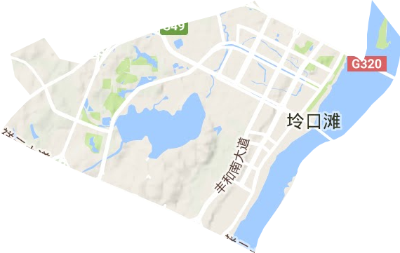 紅角洲管理處（紅谷灘新區）地形圖