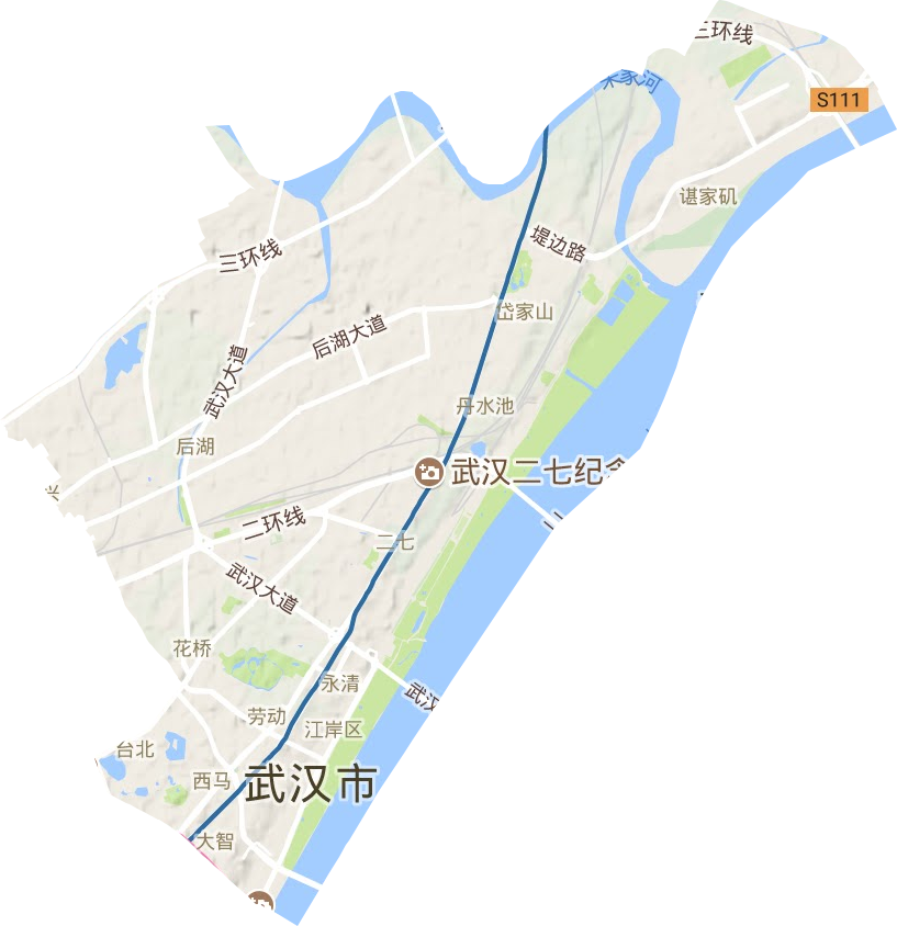 江岸區地形圖