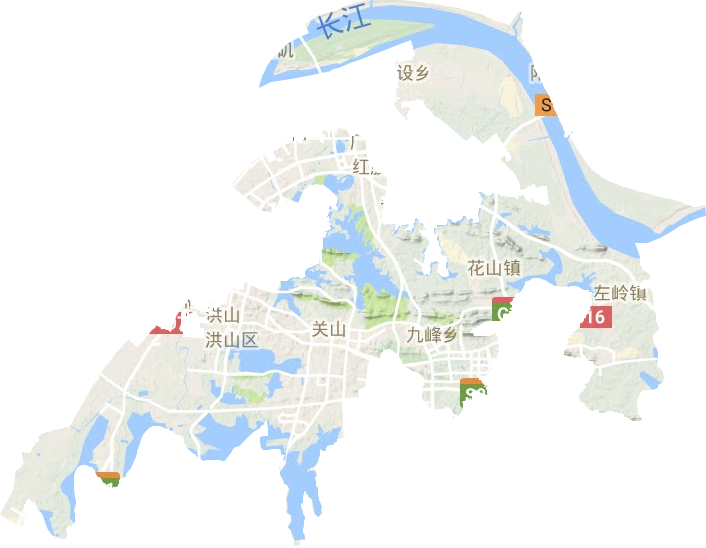 洪山區地形圖