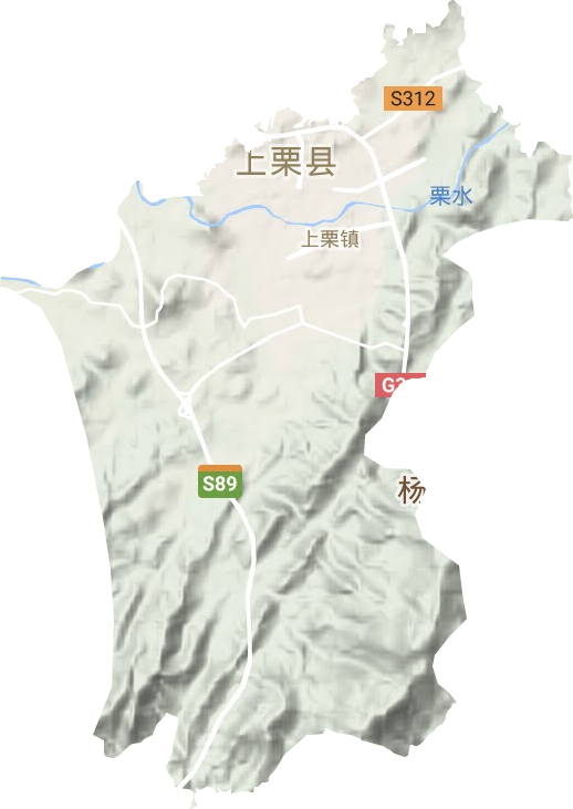 上栗鎮(zhèn)地形圖