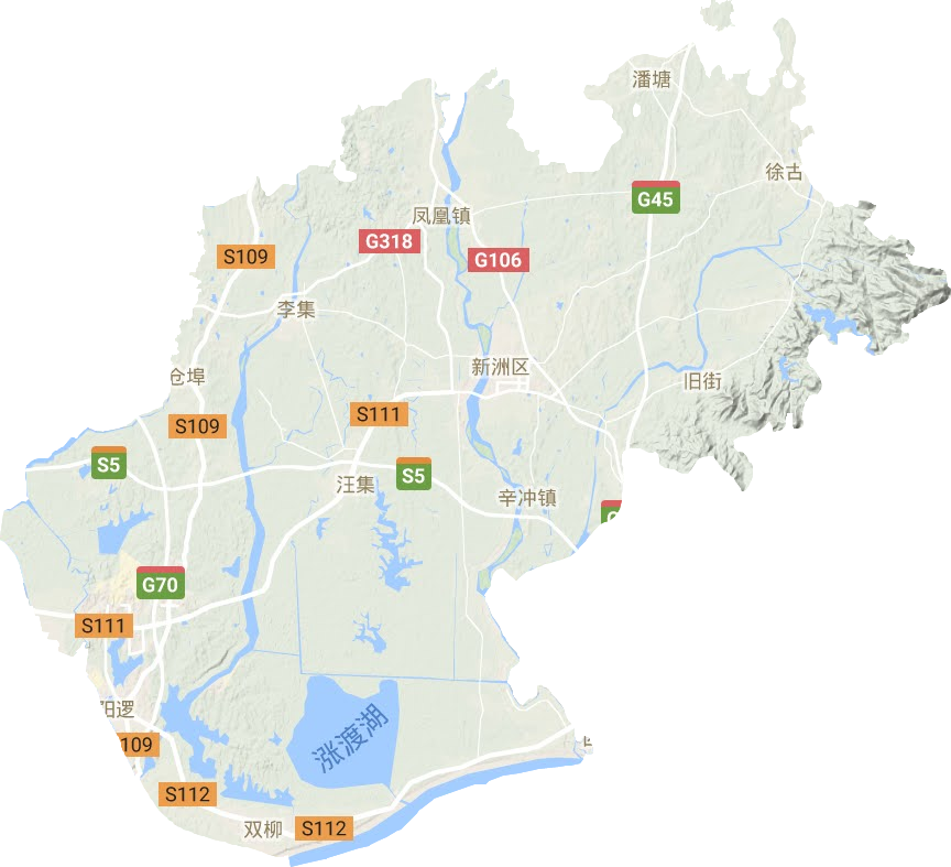 新洲區地形圖