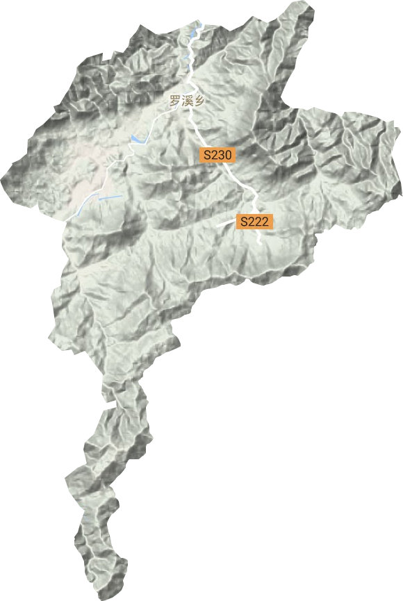 羅溪鄉地形圖