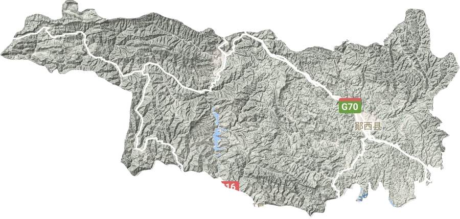 鄖西縣地形圖