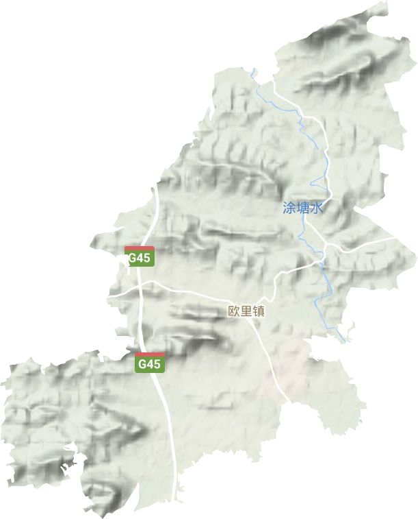 歐里鎮地形圖
