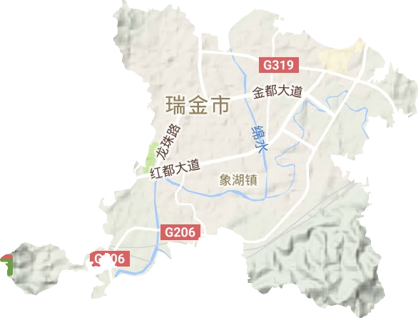 象湖鎮(zhèn)地形圖
