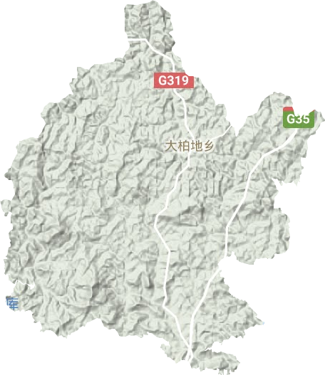 大柏地鄉地形圖
