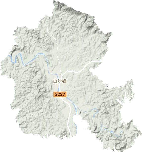 白沙鎮地形圖