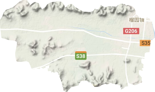 榴園鎮(zhèn)地形圖