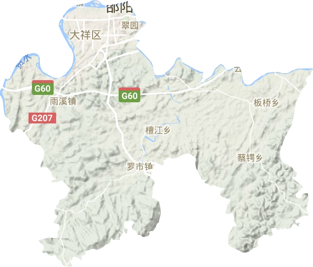 大祥區地形圖