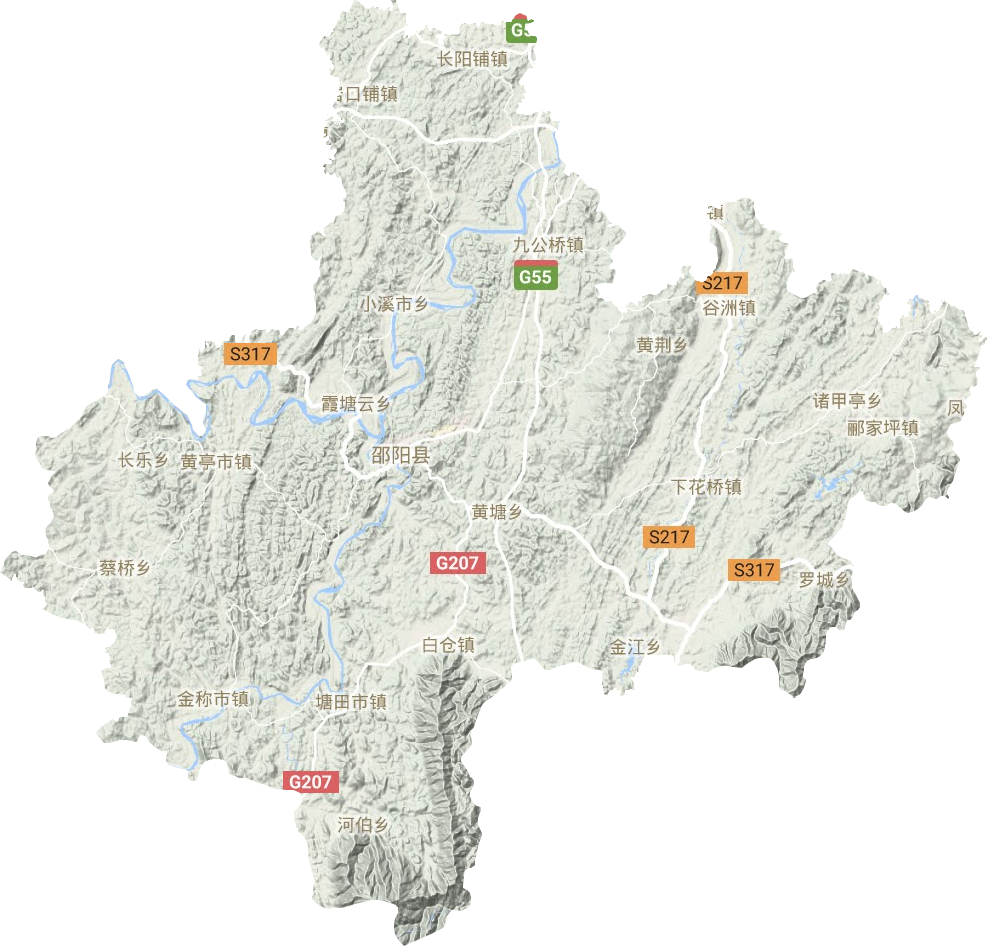 邵陽縣地形圖