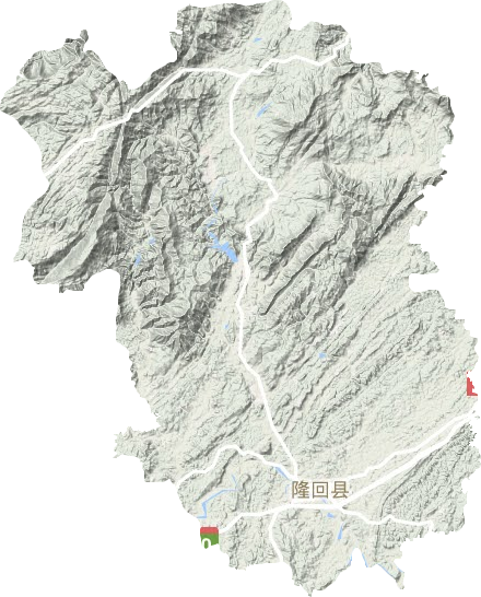 隆回縣地形圖