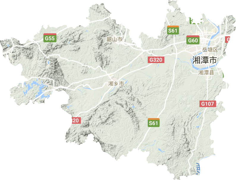 湘潭市地形圖