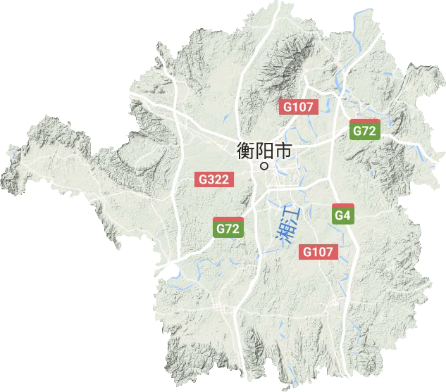 衡陽市地形圖