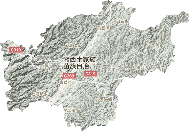 吉首市地形圖