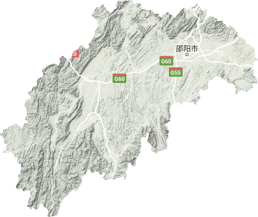 邵陽市地形圖