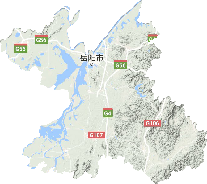 岳陽市地形圖