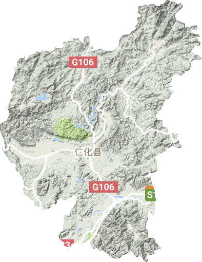 仁化縣地形圖