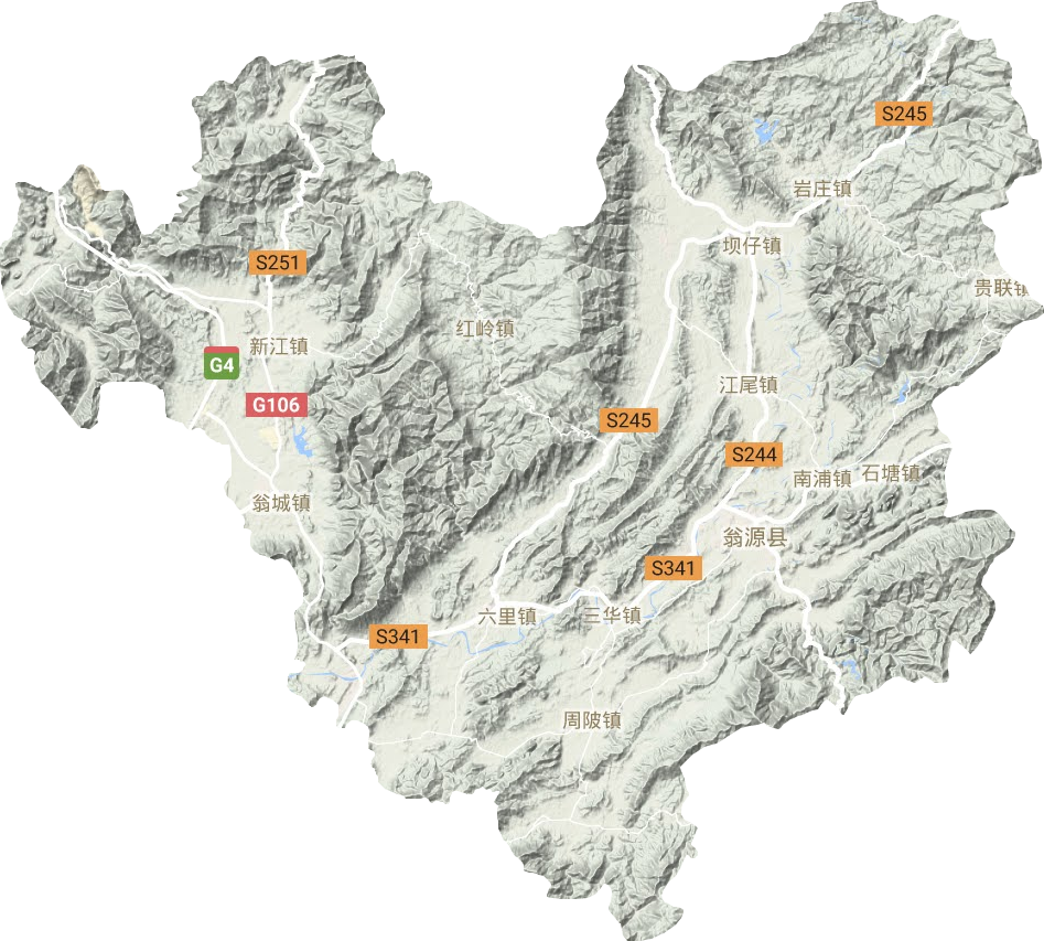翁源縣地形圖