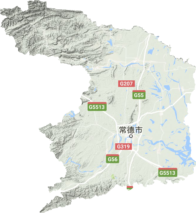 常德市地形圖