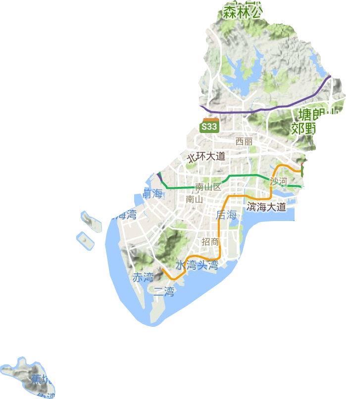 南山區地形圖