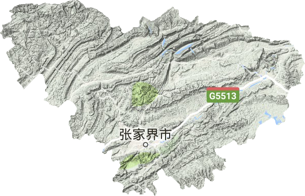 張家界市地形圖