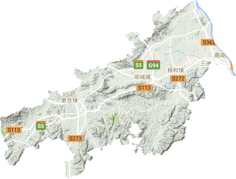 高明區地形圖