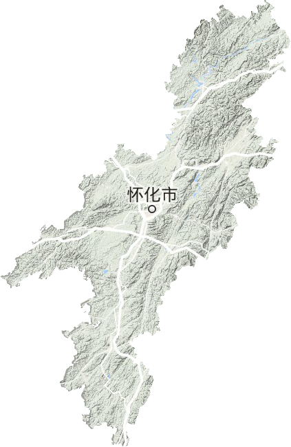 懷化市地形圖