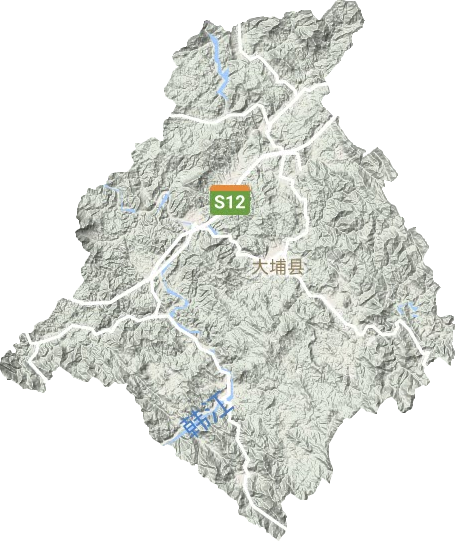 大埔縣地形圖