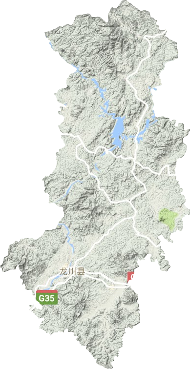 龍川縣地形圖