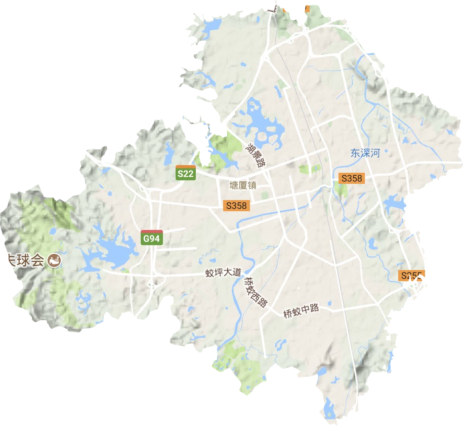 塘廈鎮地形圖