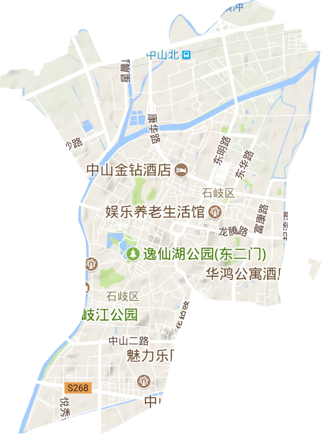 石岐區街道地形圖