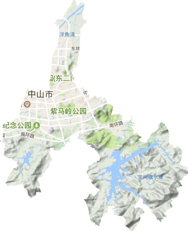 東區(qū)街道地形圖