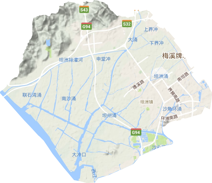 坦洲鎮(zhèn)地形圖