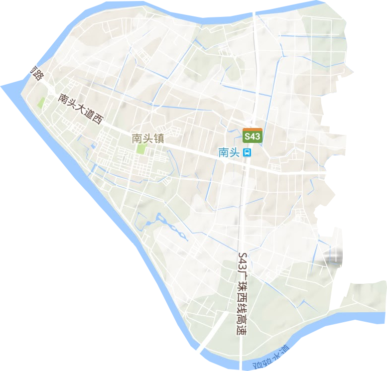 南頭鎮(zhèn)地形圖