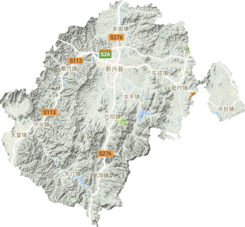 新興縣地形圖