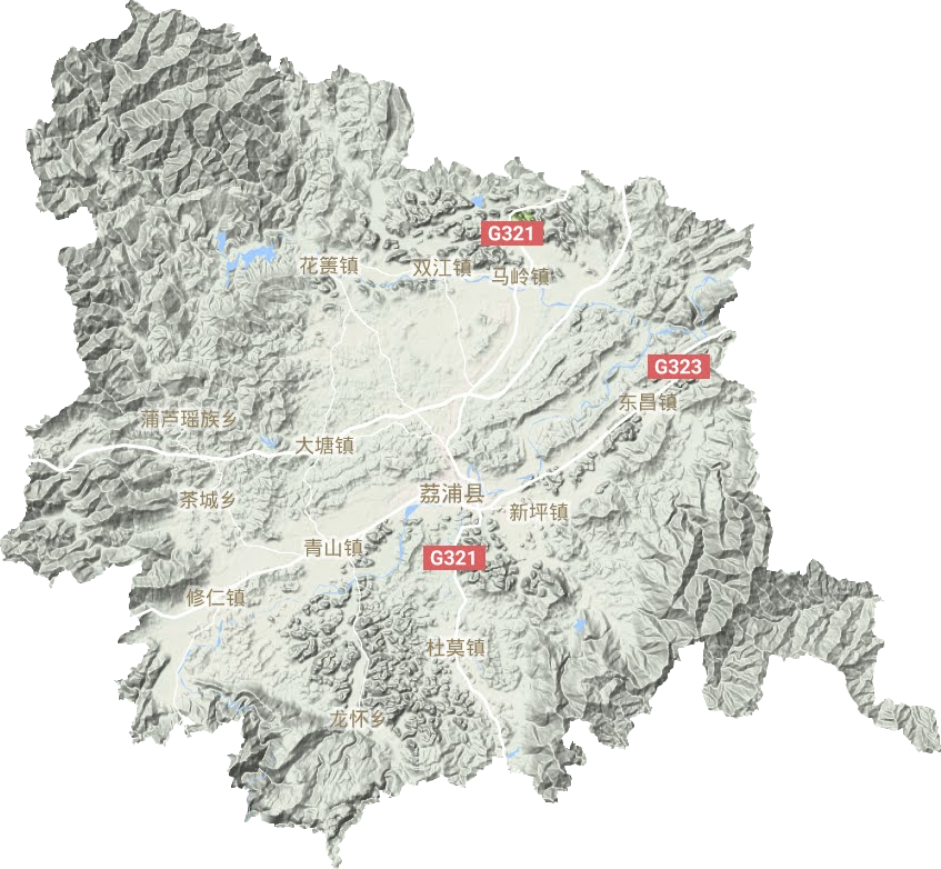 荔浦縣地形圖