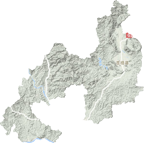 蒼梧縣地形圖