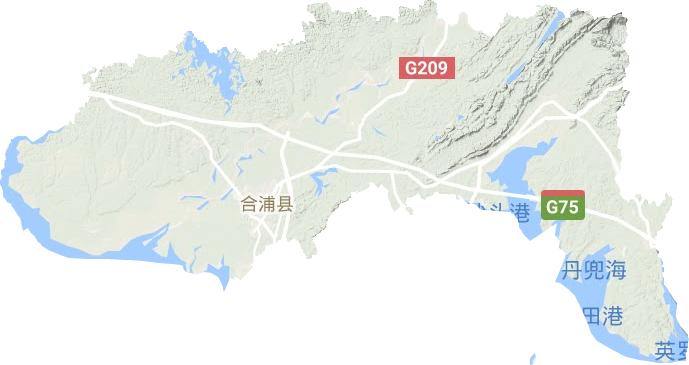 合浦縣地形圖