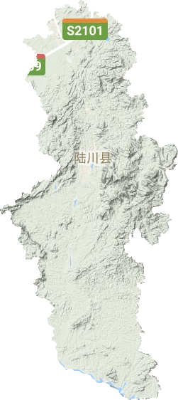 陸川縣地形圖