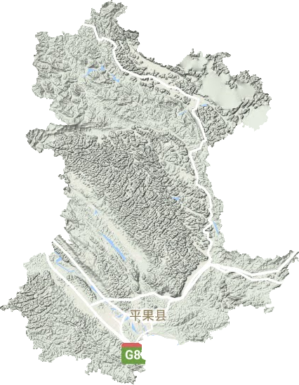 平果縣地形圖
