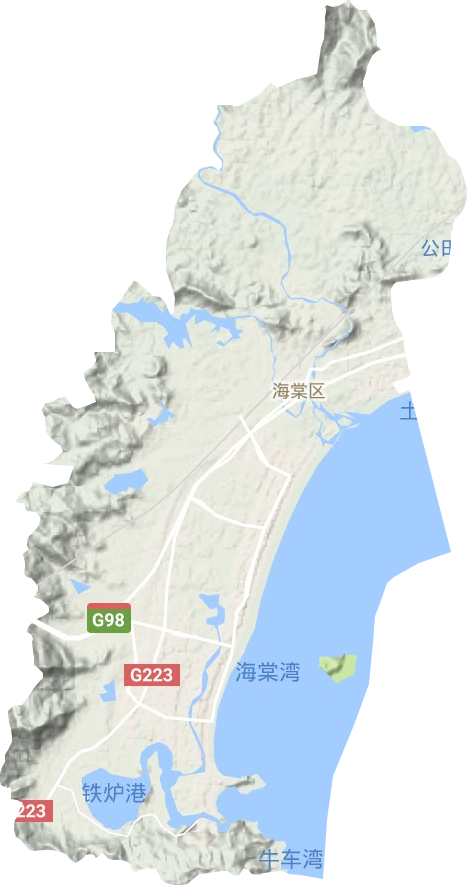 海棠區(qū)地形圖