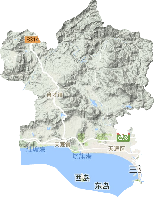 天涯區地形圖