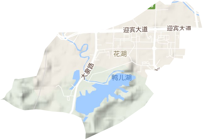 花湖街道地形圖