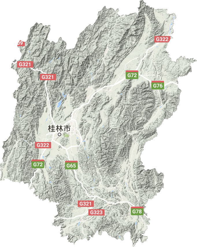 桂林市地形圖