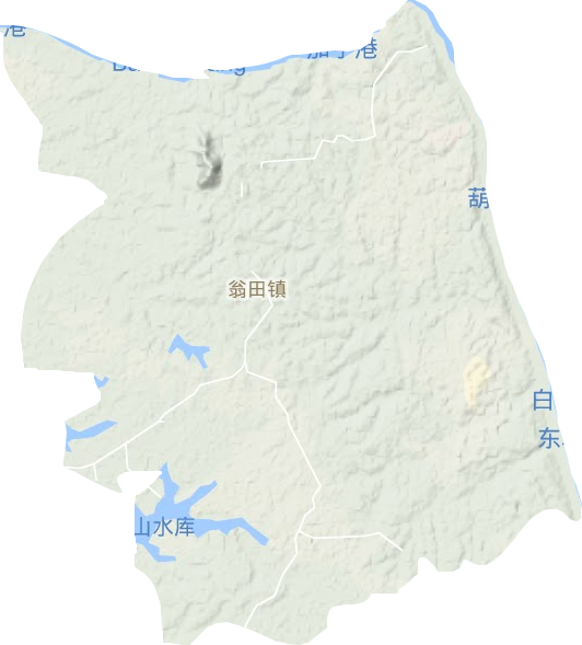 翁田鎮地形圖