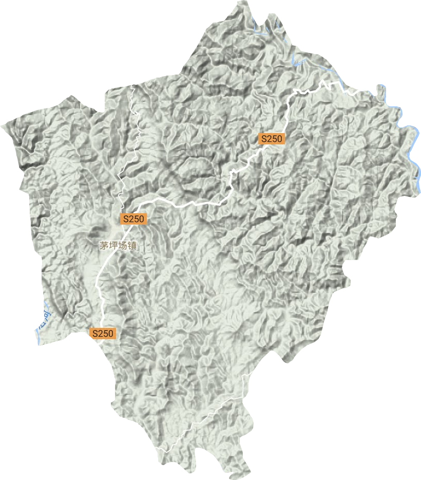 茅坪場鎮地形圖